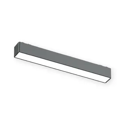 ACK 12W CCT (3 Renk) 48V Magnetik Ray Armatürü Düz (Lineer) Siyah Kasa AD45-01191