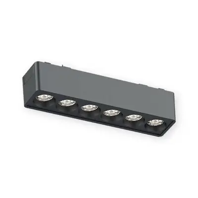 ACK 6W CCT (3 Renk) 48V Magnetik Ray Armatürü Çoklu Dot (Izgara) Siyah Kasa AD45-02191