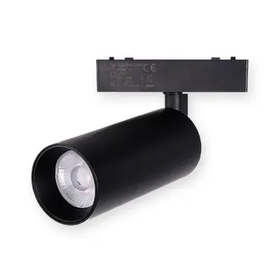 ACK 30W CCT (3 Renk) 48V Magnetik Ray Armatürü Yönlendirilebilir Silindir Spot Siyah Kasa AD45-06491