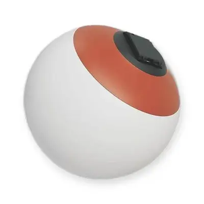ACK 6W CCT (3 Renk) 48V Loomis Kemerli Sistem Armatürü Cam Difüzörlü Küre Spot (Koyu Kırmızı (Dark Red) + Beyaz Cam) AD55-04197