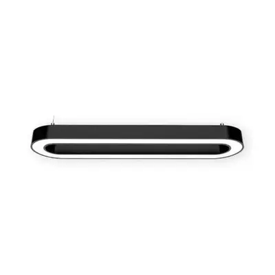ACK 68W Geniş Çaplı Dekoratif Linear Sarkıt Armatür 100 cm Oval Uzun Siyah Kasa AL02-15101