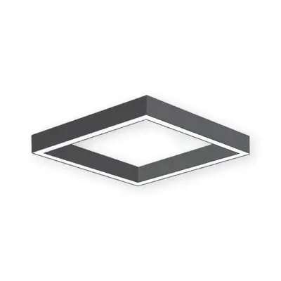 ACK 40W Geniş Çaplı Dekoratif Linear Sarkıt Armatür 50cmx50cm Çerçeve Kare Siyah Kasa AL01-23401
