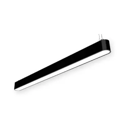 ACK 32W Geniş Çaplı Dekoratif Linear Sarkıt Armatür 100 cm Düz Çubuk Siyah Kasa AL02-14101