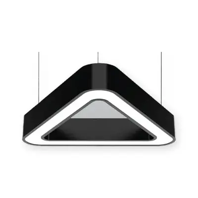 ACK 85W Geniş Çaplı Dekoratif Linear Sarkıt Armatür 80cmx80cm Üçgen Siyah Kasa AL02-04801