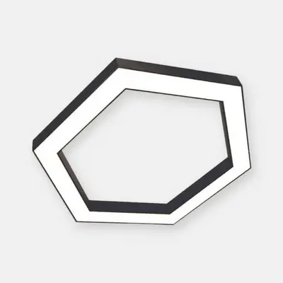 ACK 76W Geniş Çaplı Dekoratif Linear Sarkıt Armatür Ø80 cm Altıgen (Hexagon) Siyah Kasa AL02-16801