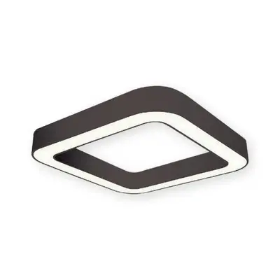 ACK 70W Geniş Çaplı Dekoratif Linear Sarkıt Armatür 60cmx60cm Kalın Çerçeve Kare Siyah Kasa AL02-05601