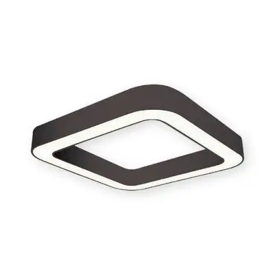 ACK 90W Geniş Çaplı Dekoratif Linear Sarkıt Armatür 80cmx80cm Kalın Çerçeve Kare Siyah Kasa AL02-05801