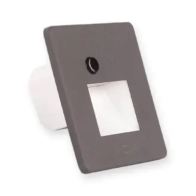 ACK 1W CCT (3 Renk) Sensörlü Gömme LED Merdiven Apliği Kare (Kare Hüzmeli) (Gri Kasa) AH07-01693