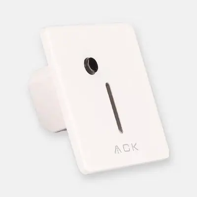 ACK 1W CCT (3 Renk) Sensörlü Gömme LED Merdiven Apliği Kare (Dik Çizgi Hüzmeli) (Beyaz Kasa) AH07-01590