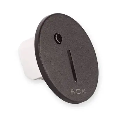 ACK 1W CCT (3 Renk) Sensörlü Gömme LED Merdiven Apliği Yuvarlak (Dik Çizgi Hüzmeli) (Siyah Kasa) AH07-02591