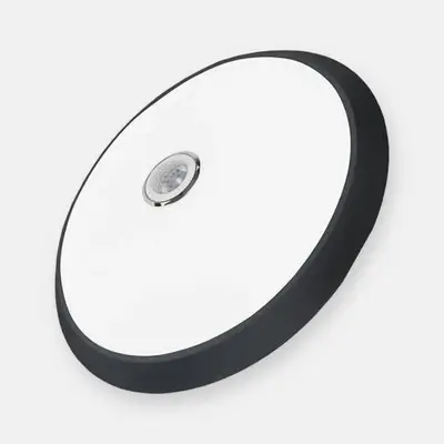 ACK 18W 6500K Beyaz PIR Hareket Sensörlü LED Tavan Armatürü (Siyah Kasa) AC17-00131