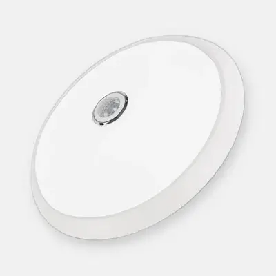 ACK 18W 6500K Beyaz PIR Hareket Sensörlü LED Tavan Armatürü - Acil Aydınlatma Kitli (2 Saat) (Beyaz Kasa) AC18-00130