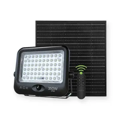 ACK 350W 6500K Beyaz Sensörlü Solar LED Projektör (Siyah) AT65-19832